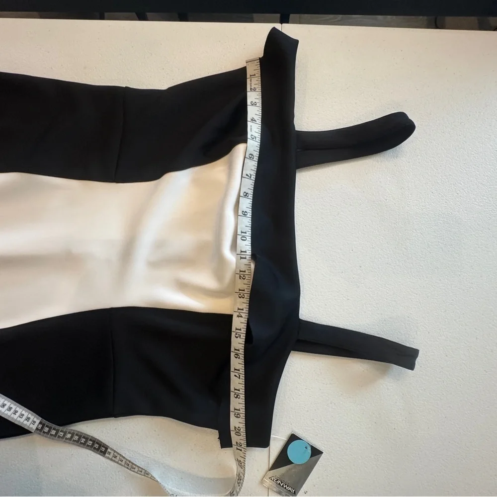 Project Runway Black White Hourglass Dress XXL NWT Bodycon Sheath Dress Strappy
